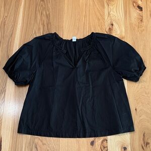 Old Navy Black Puff Sleeve Blouse
